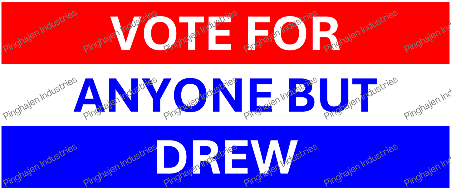 Vote for anyone but DREW | White Glossy Mug