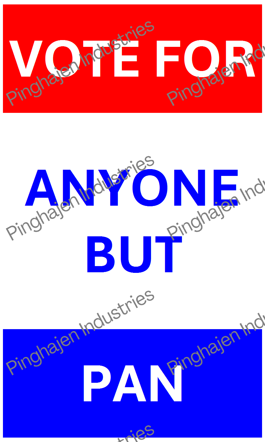 Vote for anyone but PAN | Hardcover Bound Notebook | JournalBook®