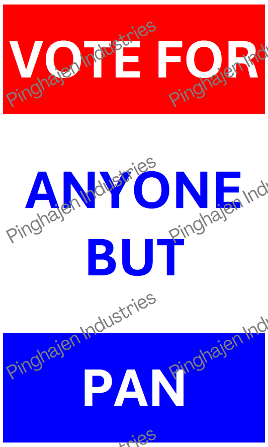 Vote for anyone but PAN | Hardcover Bound Notebook | JournalBook®