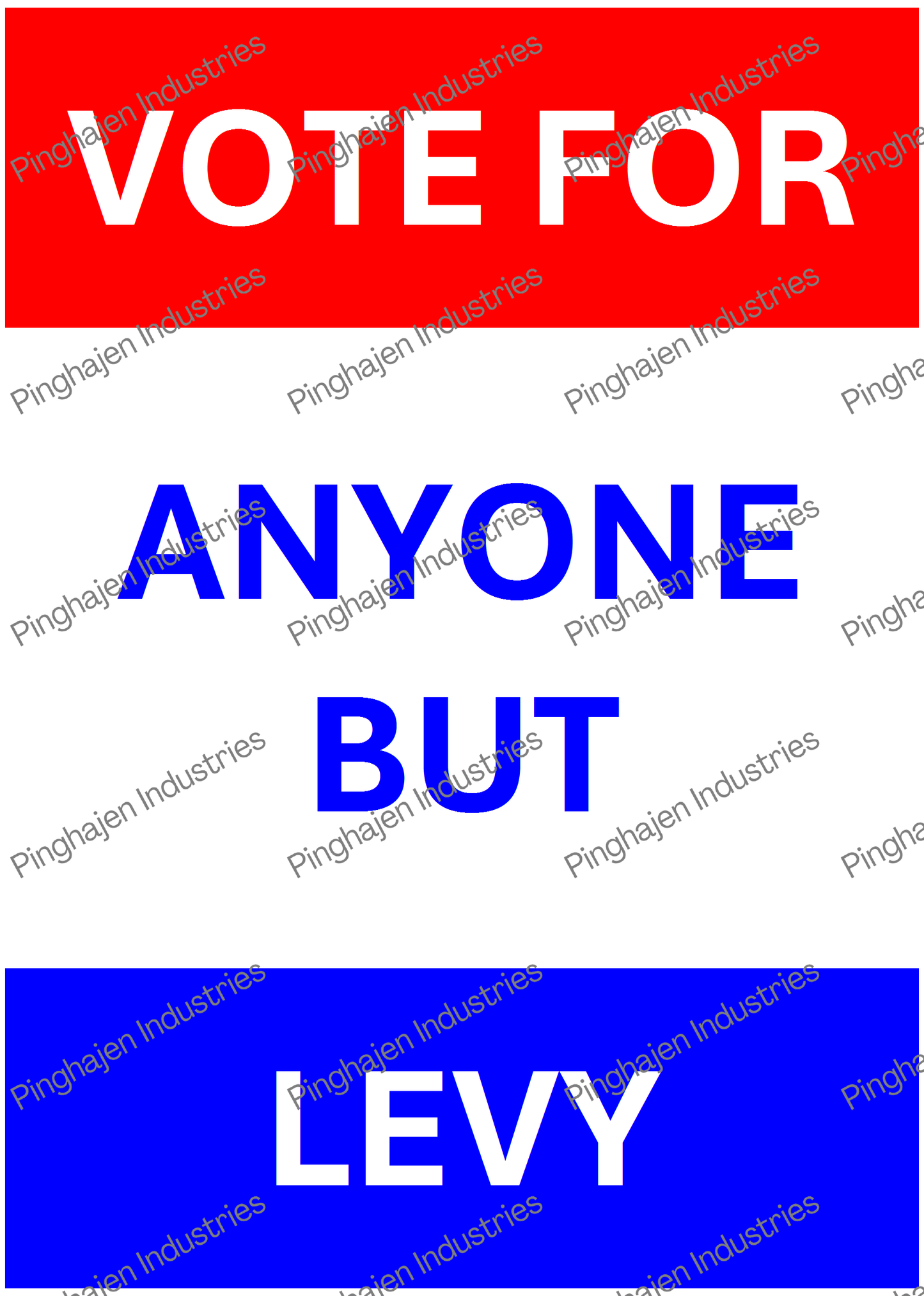 Vote for anyone but LEVY | Kiss-Cut Sticker Sheet