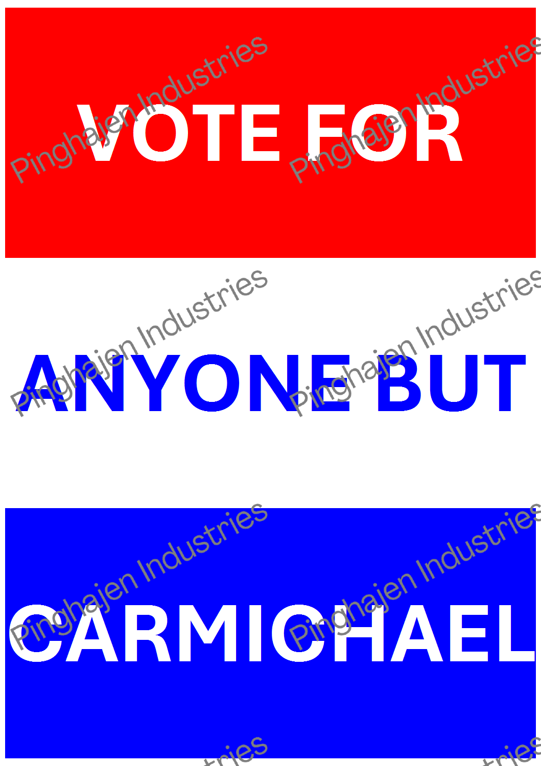 Vote for anyone but CARMICHAEL | Hardcover Bound Notebook | JournalBook®