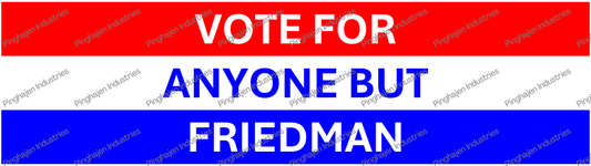 Vote for anyone but FRIEDMAN | Kiss-Cut Stickers