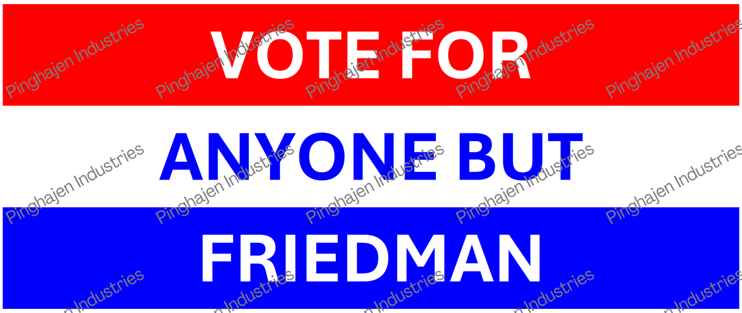Vote for anyone but FRIEDMAN | White Glossy Mug
