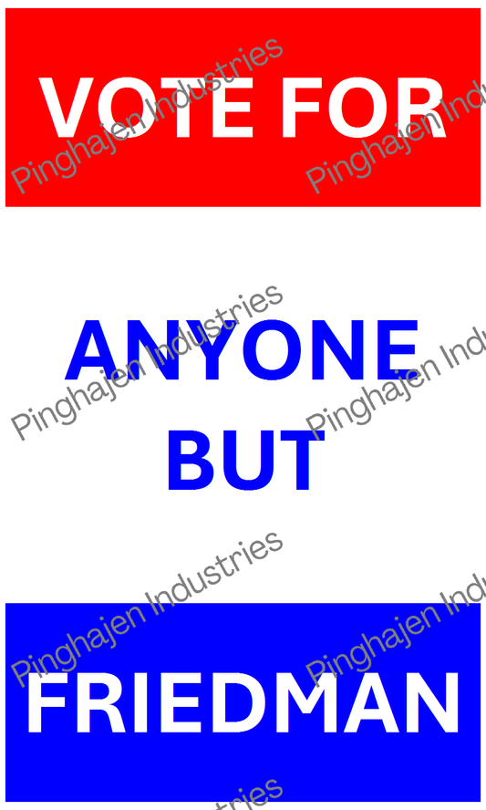 Vote for anyone but FRIEDMAN | Hardcover Bound Notebook | JournalBook®