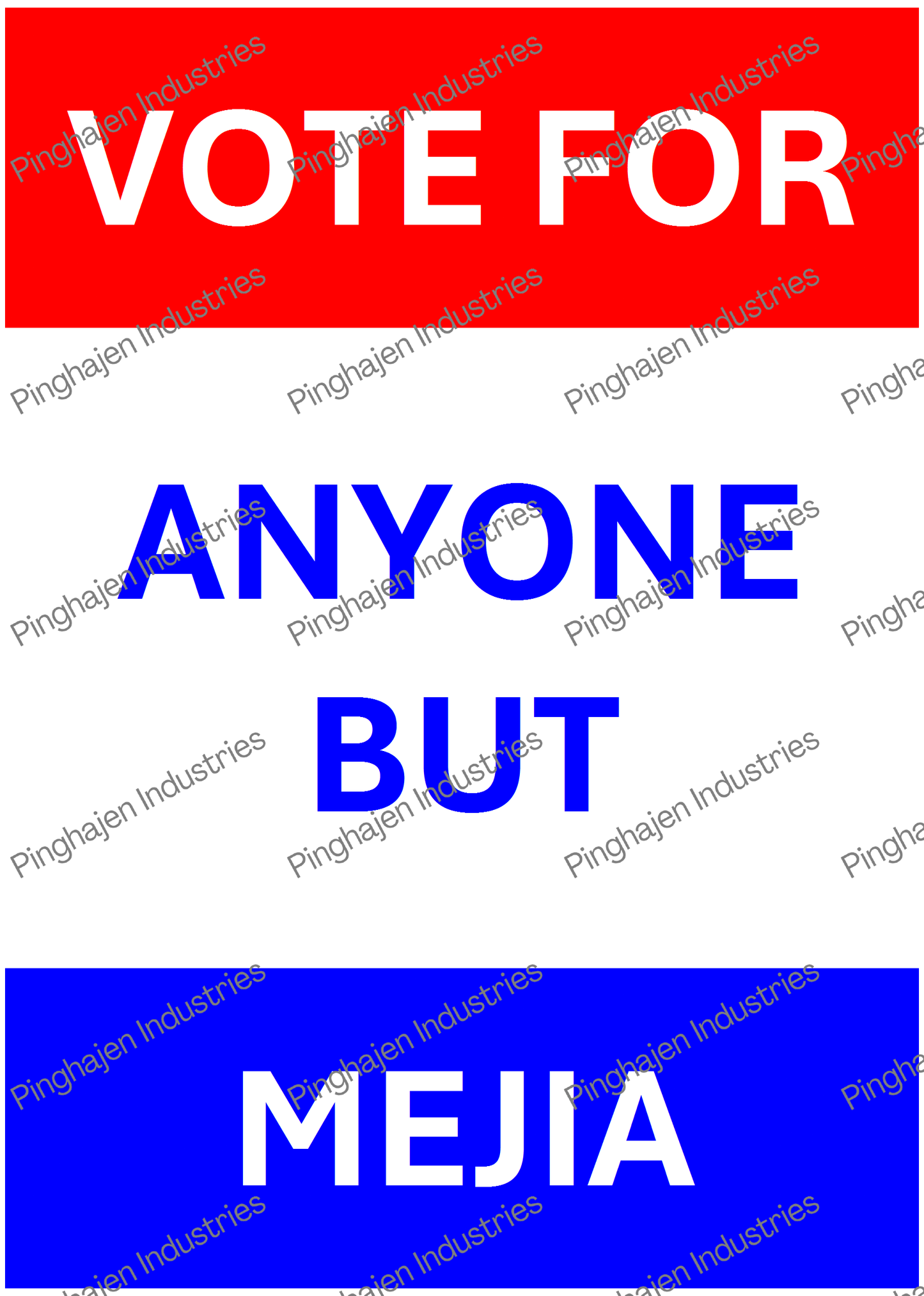 Vote for anyone but MEJIA | Kiss-Cut Sticker Sheet