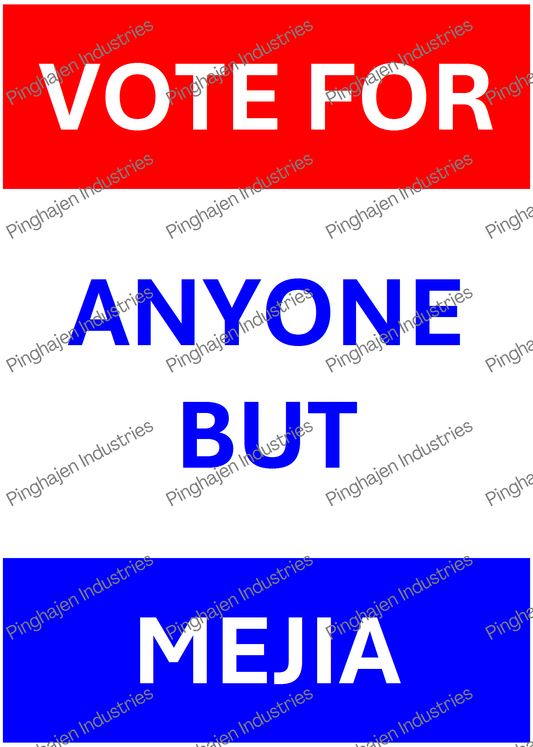 Vote for anyone but MEJIA | Kiss-Cut Sticker Sheet