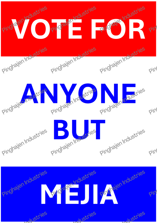 Vote for anyone but MEJIA | Kiss-Cut Sticker Sheet