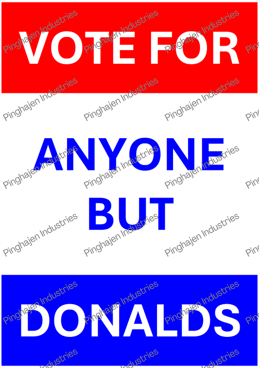 Vote for anyone but DONALDS | Kiss-Cut Sticker Sheet
