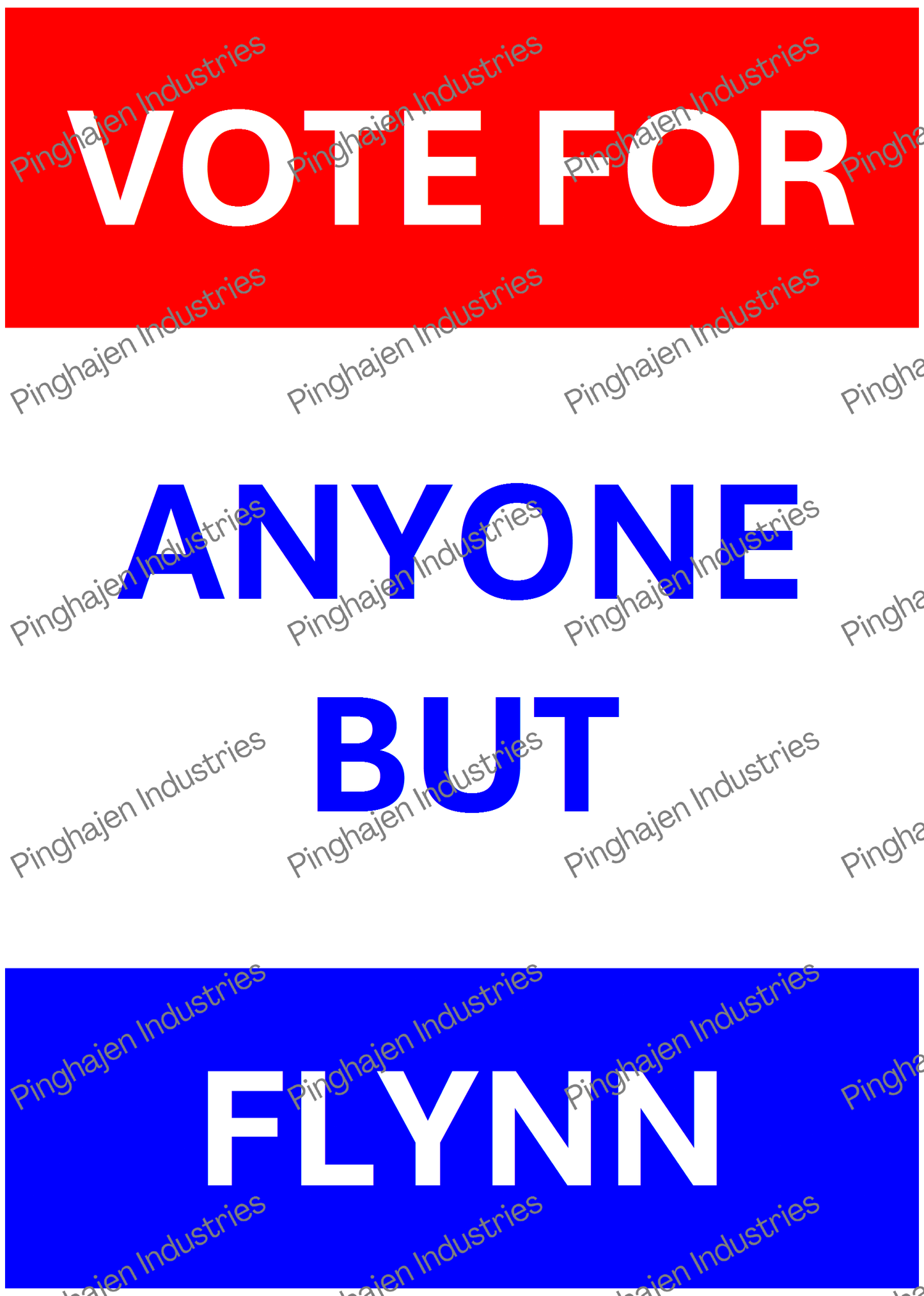 Vote for anyone but FLYNN | Kiss-Cut Sticker Sheet