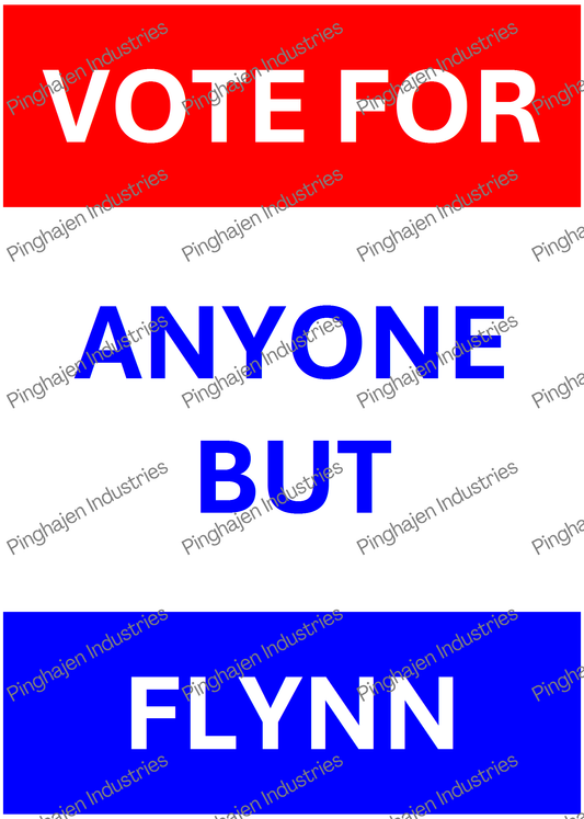 Vote for anyone but FLYNN | Kiss-Cut Sticker Sheet