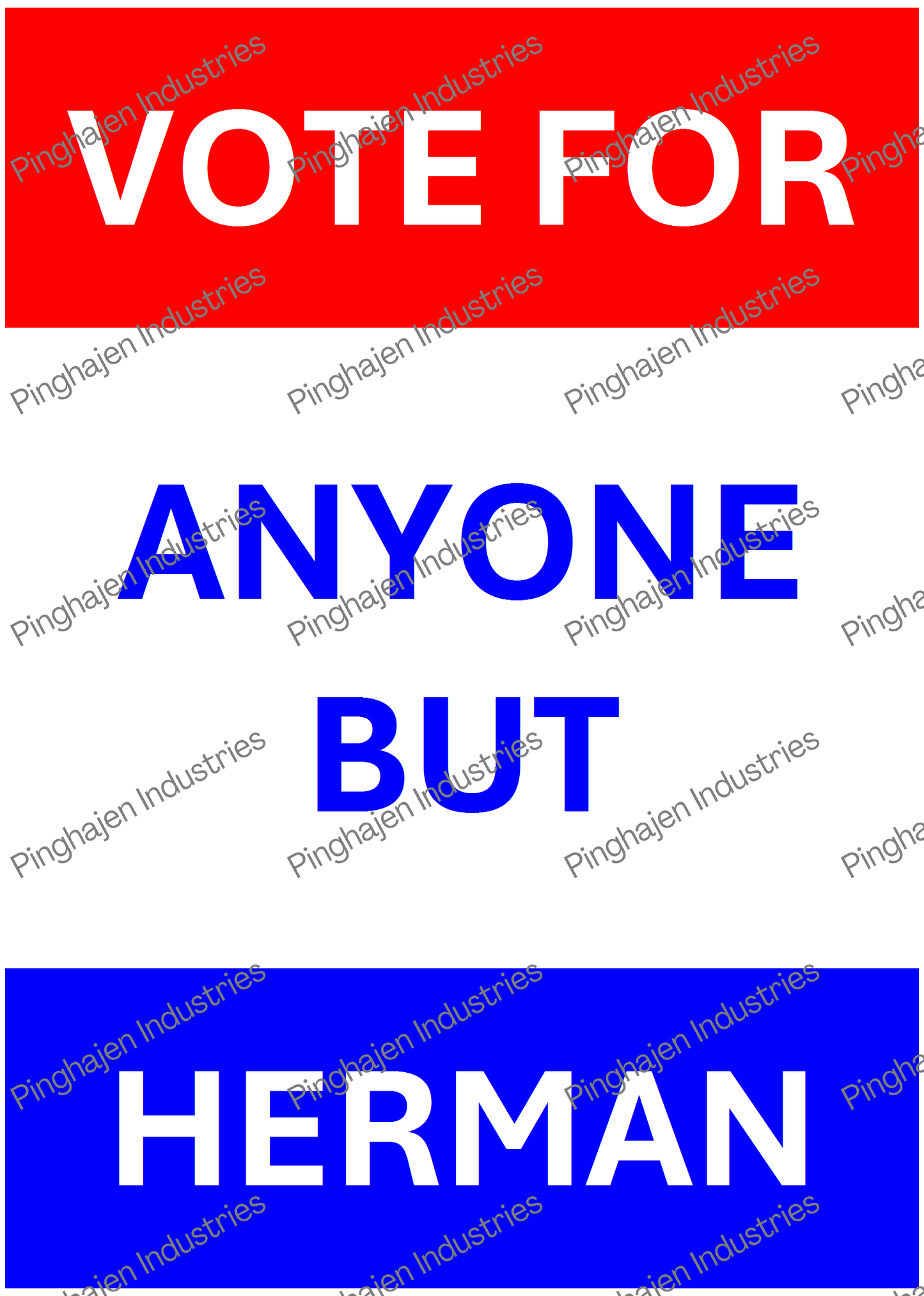 Vote for anyone but HERMAN | Kiss-Cut Sticker Sheet