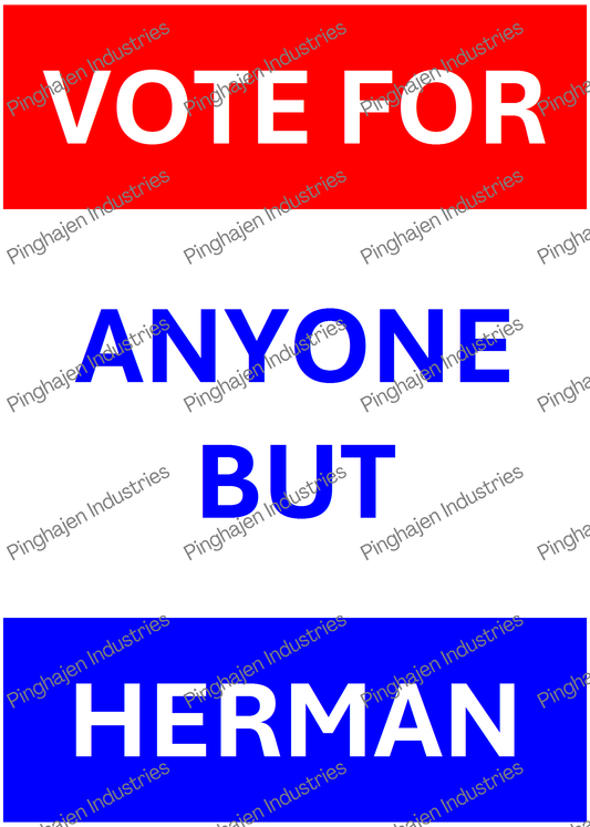 Vote for anyone but HERMAN | Kiss-Cut Sticker Sheet