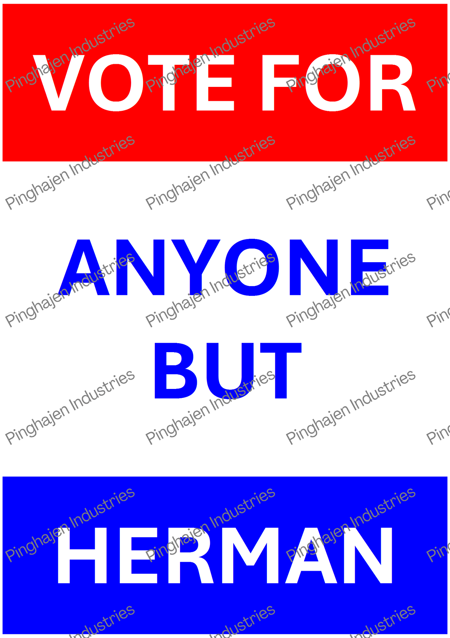 Vote for anyone but HERMAN | Kiss-Cut Sticker Sheet