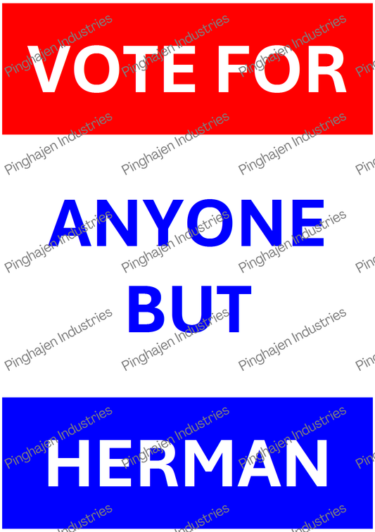 Vote for anyone but HERMAN | Kiss-Cut Sticker Sheet
