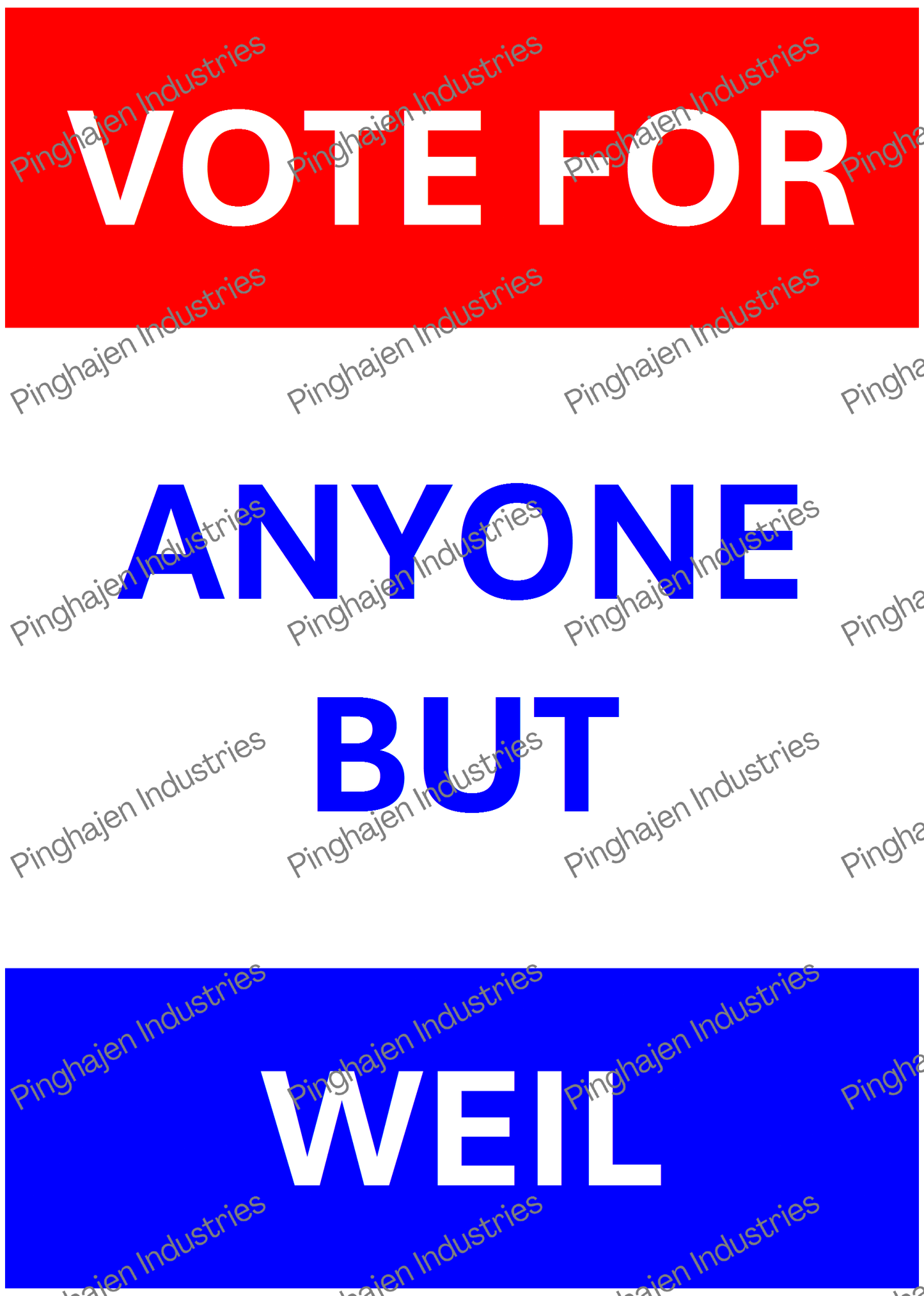 Vote for anyone but WEIL | Kiss-Cut Sticker Sheet