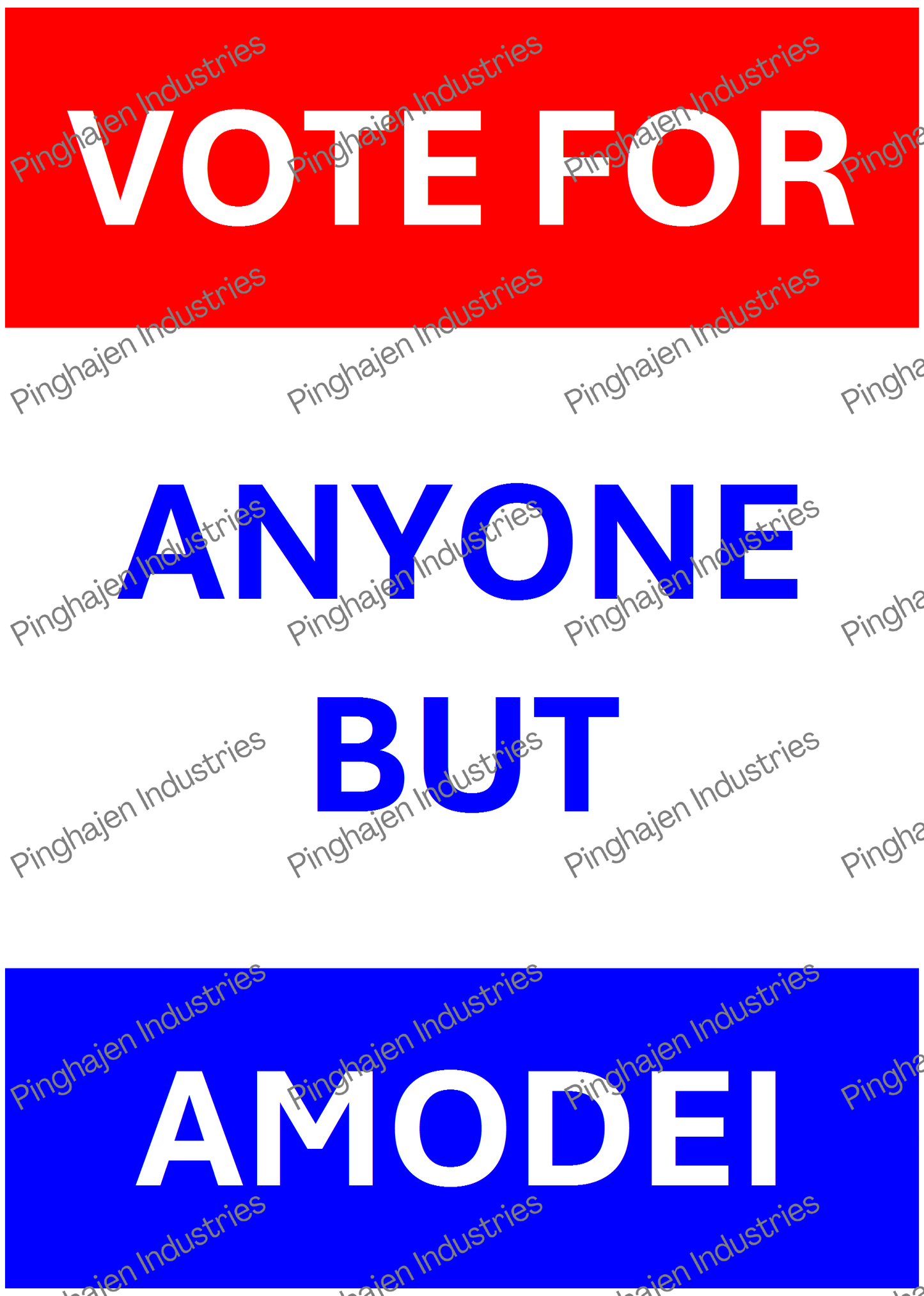 Vote for anyone but AMODEI | Kiss-Cut Sticker Sheet