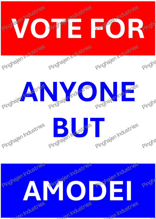 Vote for anyone but AMODEI | Kiss-Cut Sticker Sheet