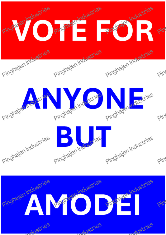 Vote for anyone but AMODEI | Kiss-Cut Sticker Sheet