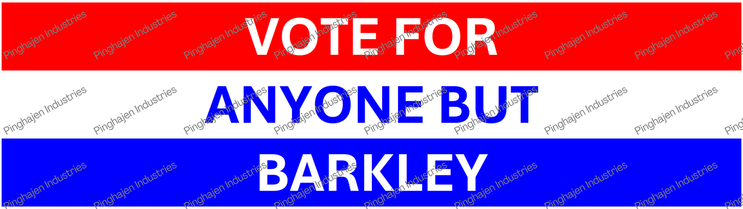 Vote for anyone but BARKLEY | Kiss-Cut Stickers