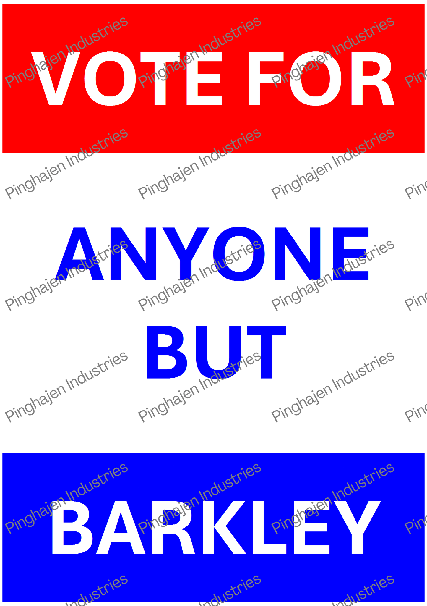 Vote for anyone but BARKLEY | Kiss-Cut Sticker Sheet