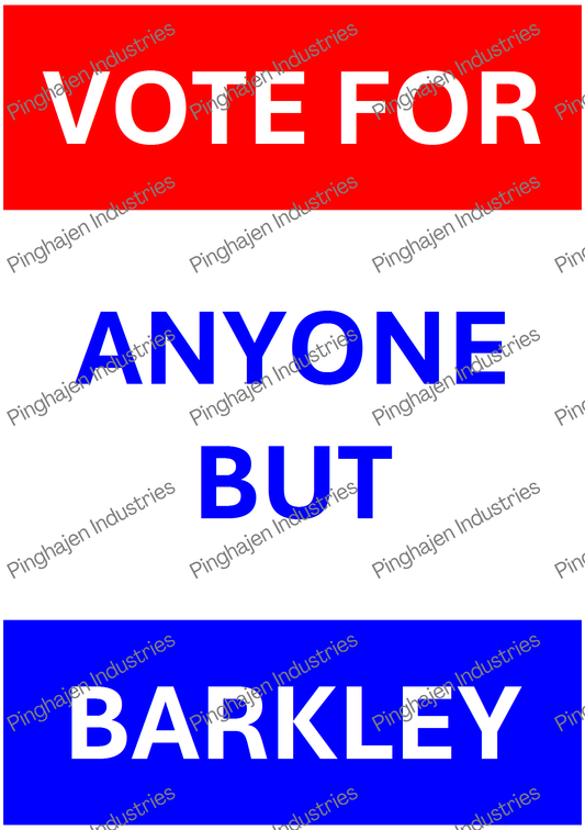 Vote for anyone but BARKLEY | Kiss-Cut Sticker Sheet