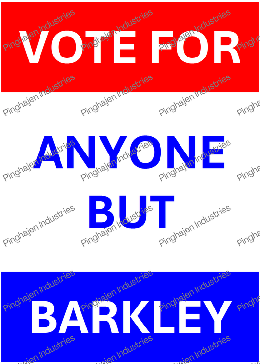 Vote for anyone but BARKLEY | Kiss-Cut Sticker Sheet