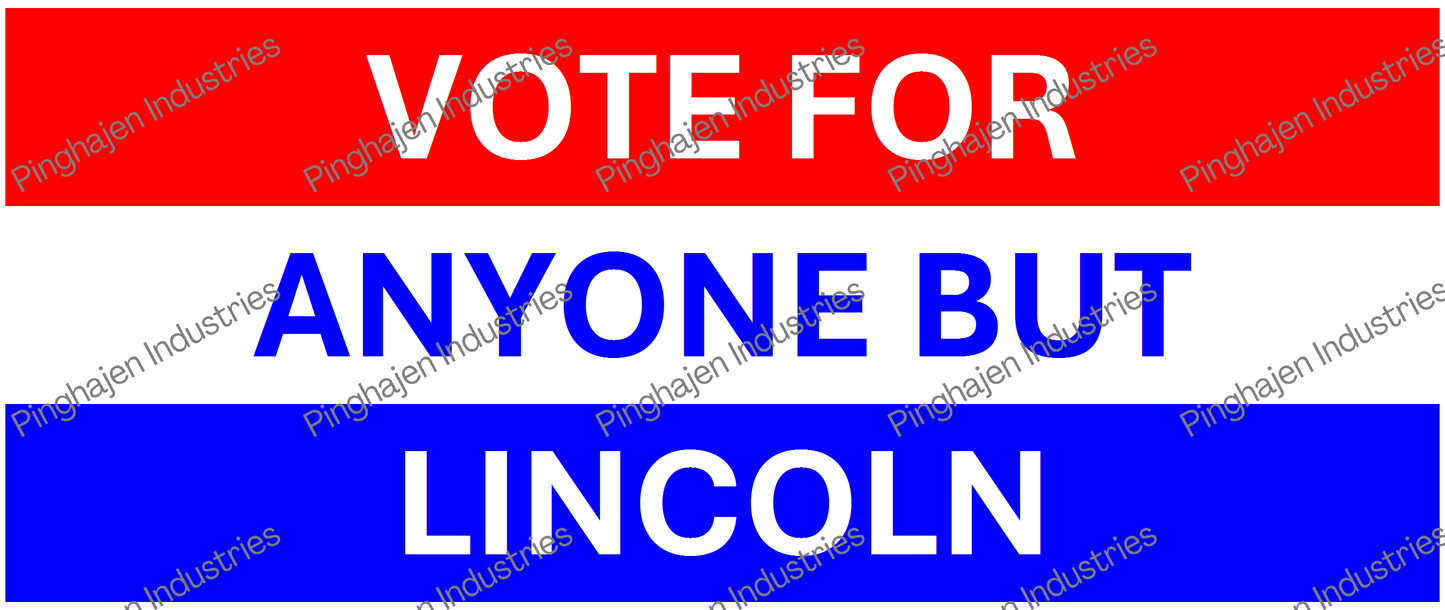 Vote for anyone but LINCOLN | White Glossy Mug
