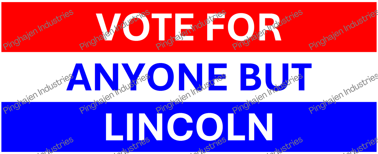 Vote for anyone but LINCOLN | White Glossy Mug