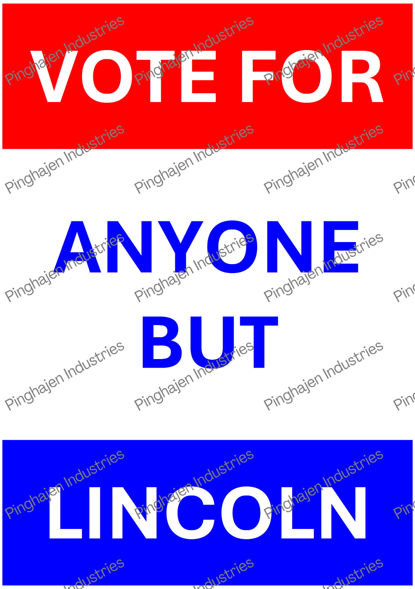 Vote for anyone but LINCOLN | Kiss-Cut Sticker Sheet