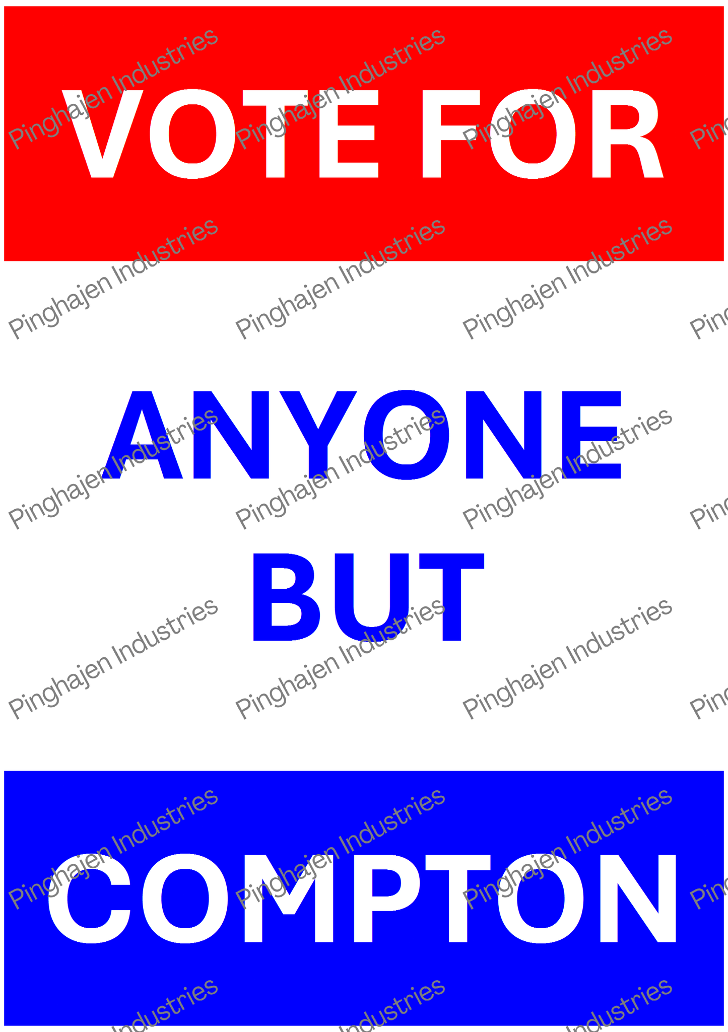 Vote for anyone but COMPTON | Kiss-Cut Sticker Sheet