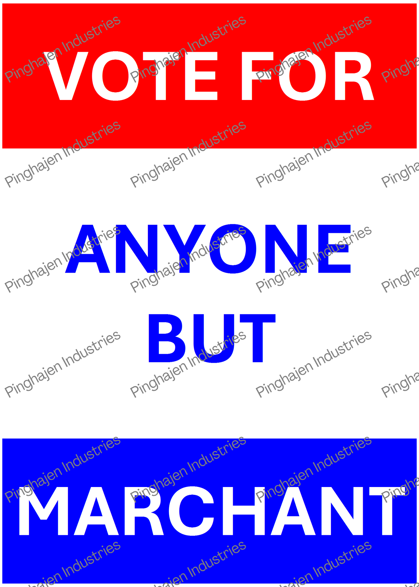 Vote for anyone but MARCHANT | Kiss-Cut Sticker Sheet