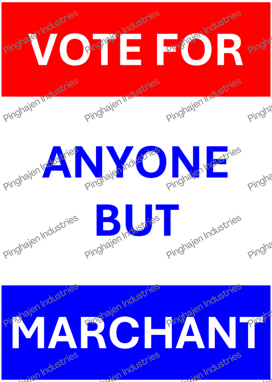 Vote for anyone but MARCHANT | Kiss-Cut Sticker Sheet