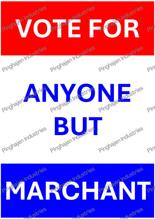 Vote for anyone but MARCHANT | Kiss-Cut Sticker Sheet