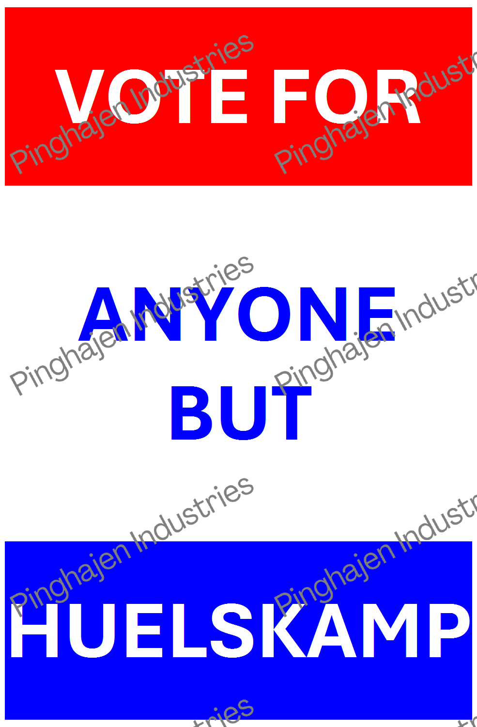 Vote for anyone but HUELSKAMP | Hardcover Bound Notebook | JournalBook®