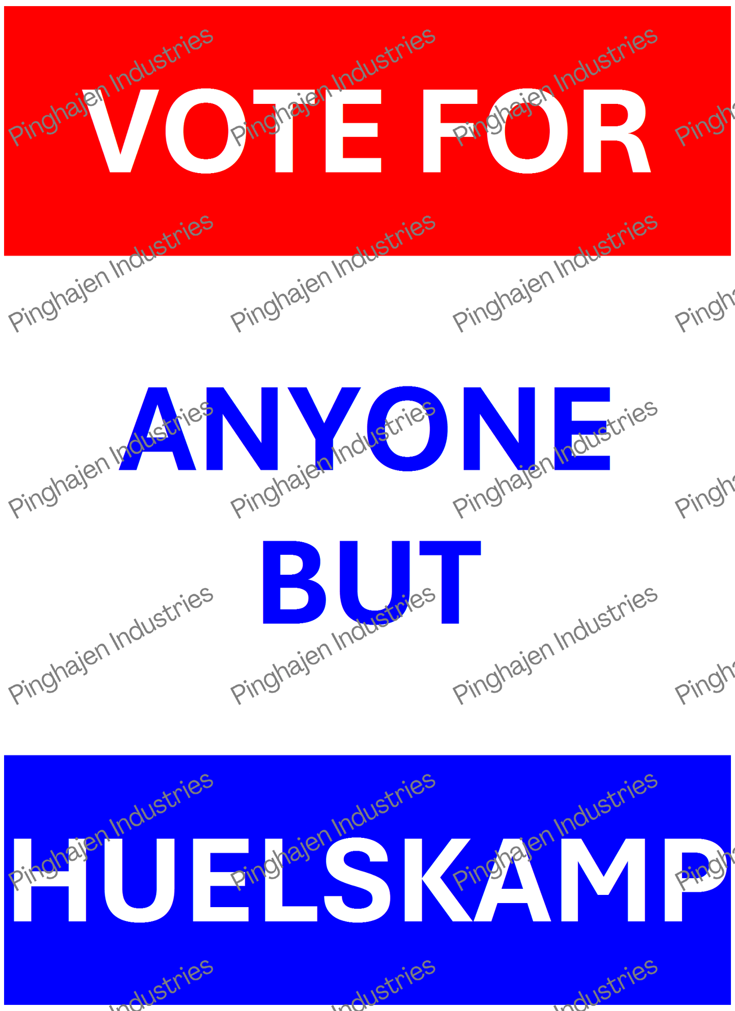 Vote for anyone but HUELSKAMP | Kiss-Cut Sticker Sheet