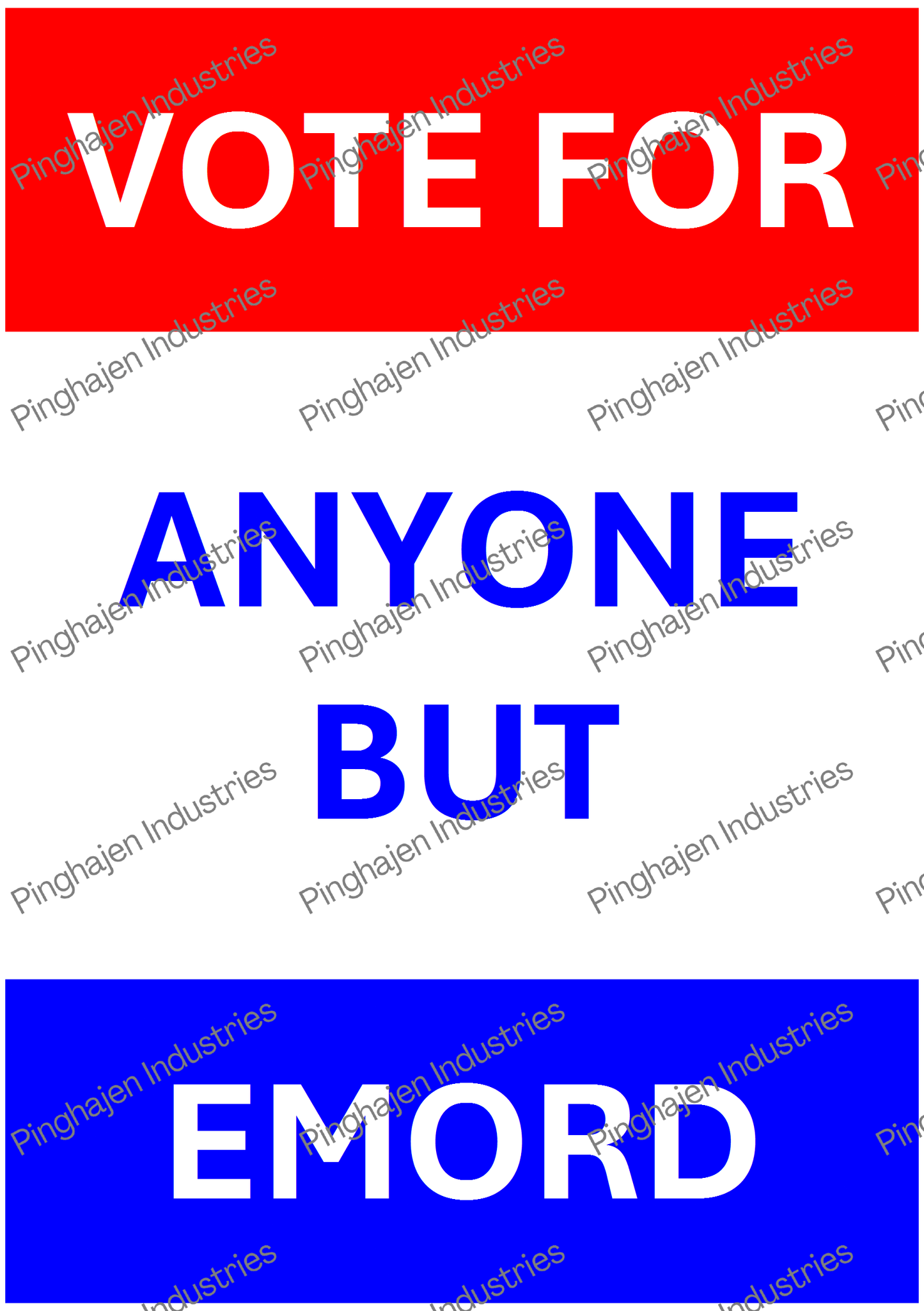 Vote for anyone but EMORD | Kiss-Cut Sticker Sheet
