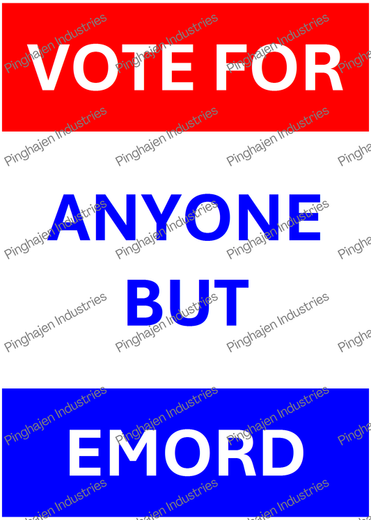 Vote for anyone but EMORD | Kiss-Cut Sticker Sheet