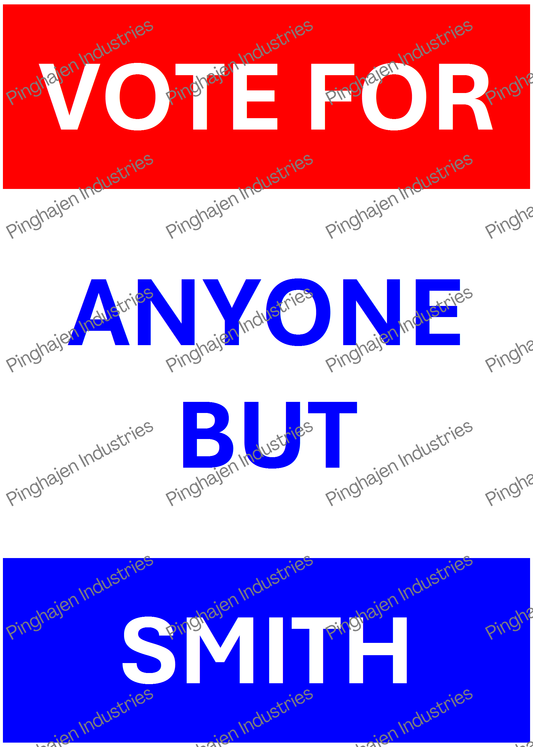 Vote for anyone but SMITH | Kiss-Cut Sticker Sheet