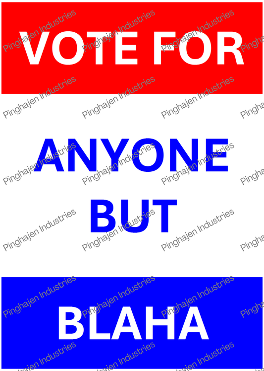Vote for anyone but BLAHA | Kiss-Cut Sticker Sheet