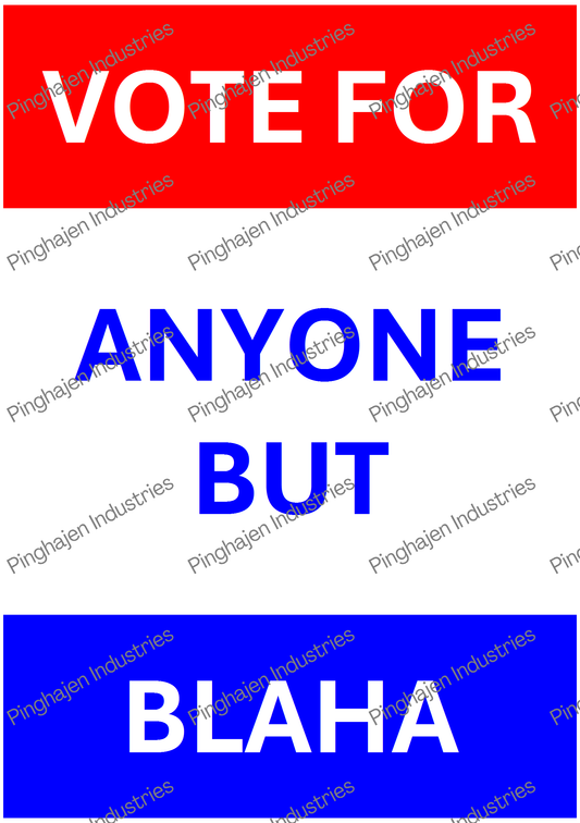 Vote for anyone but BLAHA | Kiss-Cut Sticker Sheet