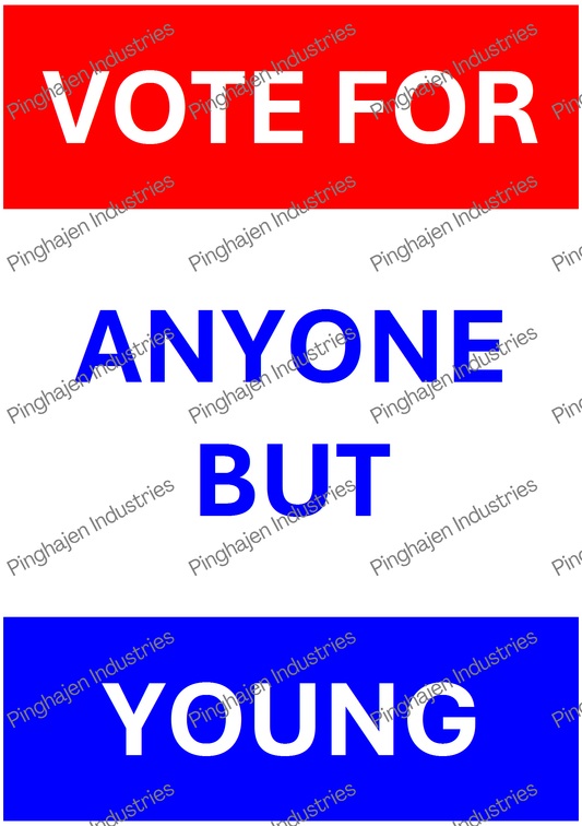 Vote for anyone but YOUNG | Kiss-Cut Sticker Sheet