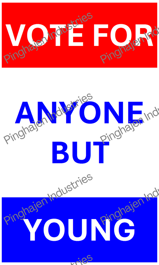 Vote for anyone but YOUNG | Hardcover Bound Notebook | JournalBook®