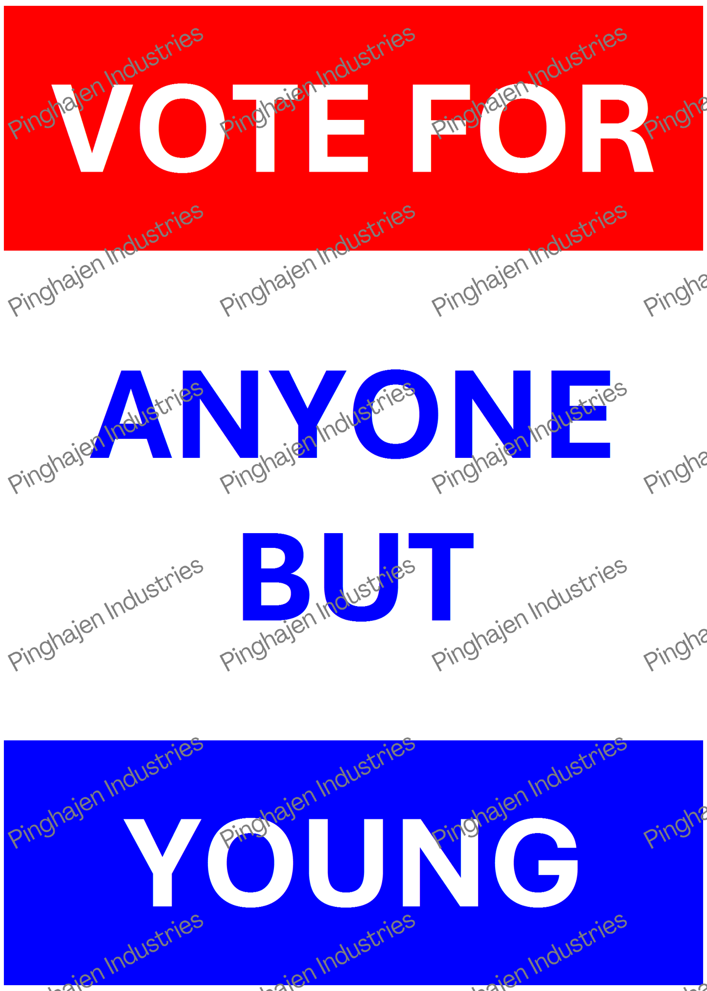 Vote for anyone but YOUNG | Kiss-Cut Sticker Sheet