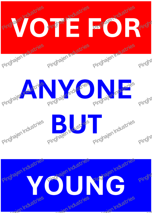 Vote for anyone but YOUNG | Kiss-Cut Sticker Sheet