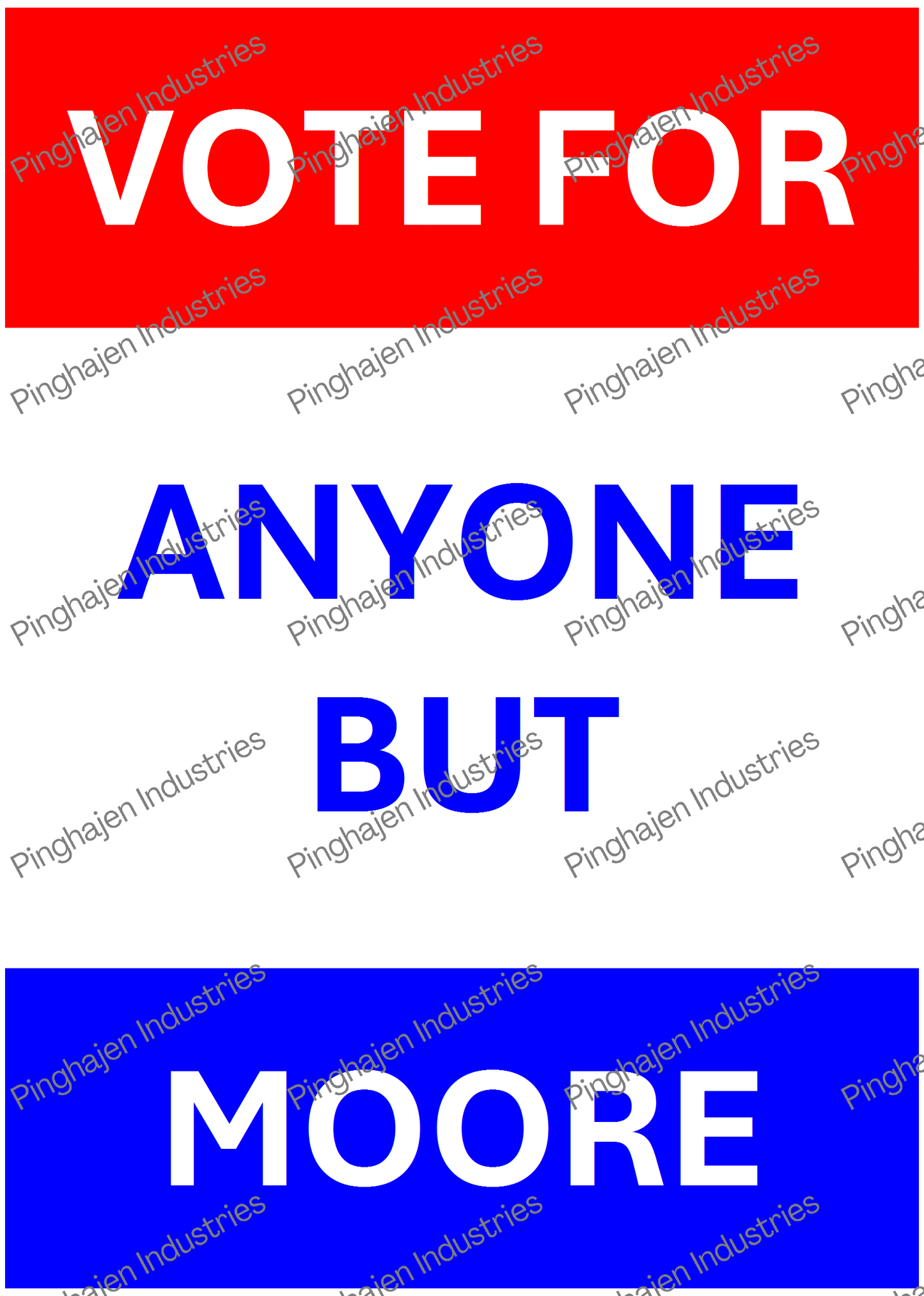 Vote for anyone but MOORE | Kiss-Cut Sticker Sheet