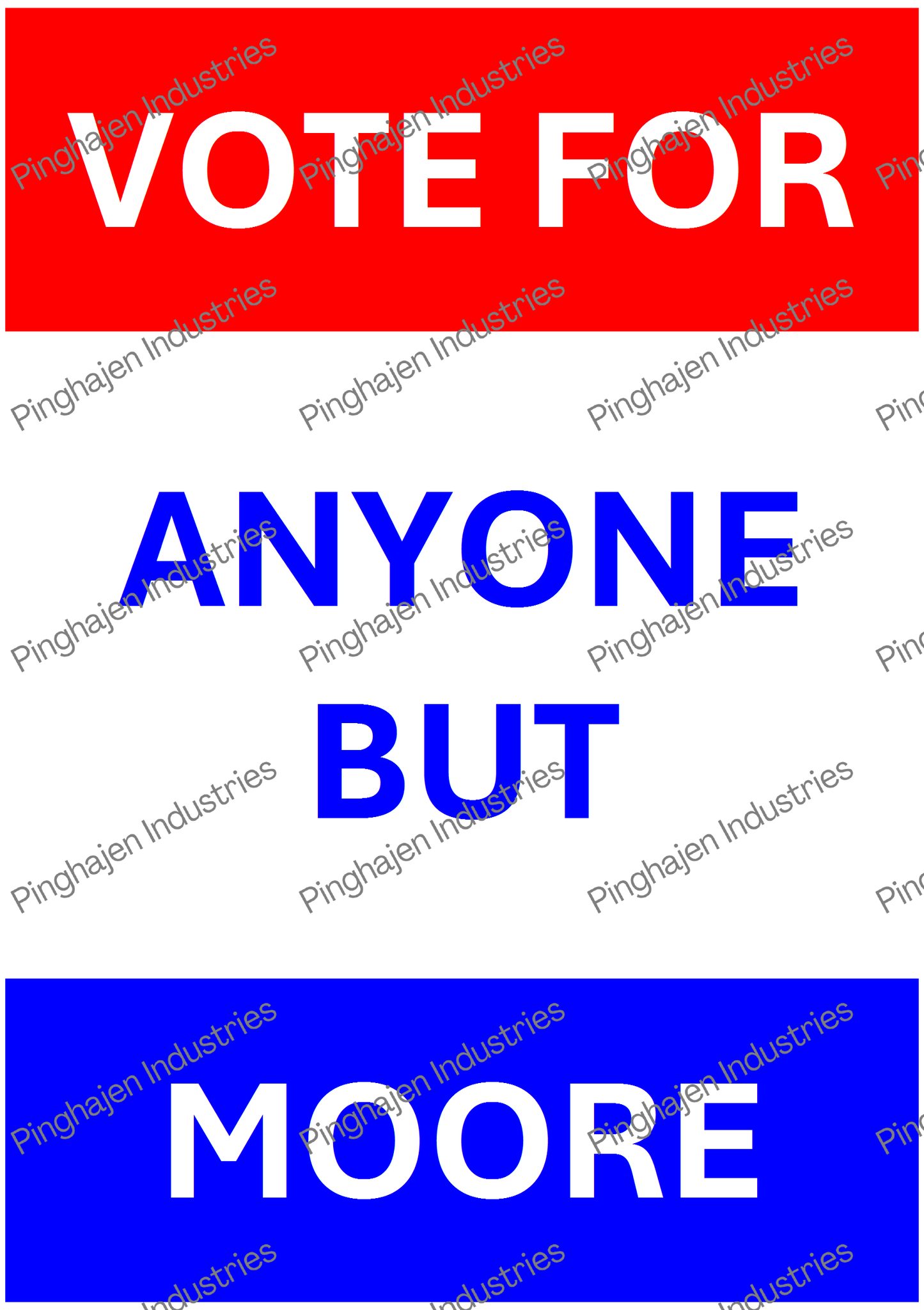 Vote for anyone but MOORE | Kiss-Cut Sticker Sheet