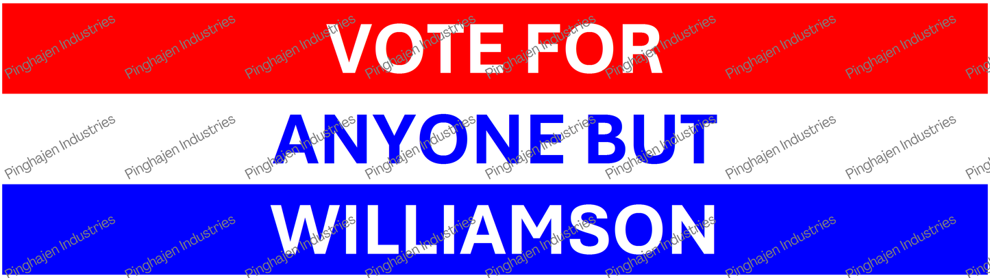 Vote for anyone but WILLIAMSON | Kiss-Cut Stickers