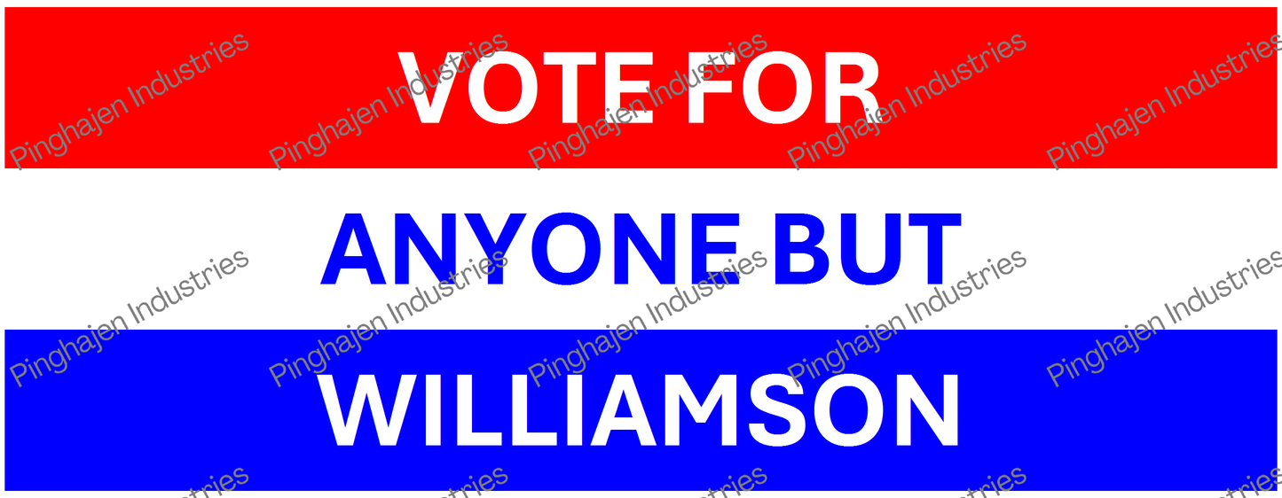 Vote for anyone but WILLIAMSON | White Glossy Mug
