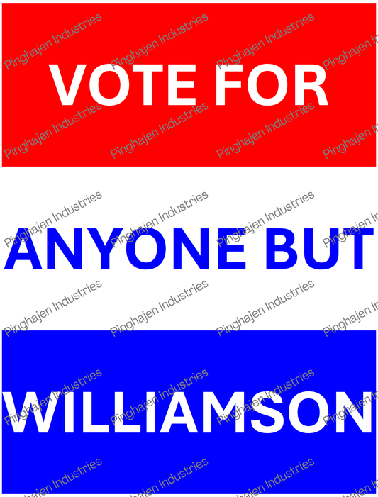 Vote for anyone but WILLIAMSON | Kiss-Cut Sticker Sheet