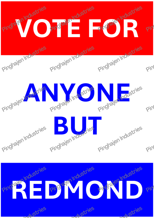 Vote for anyone but REDMOND | Kiss-Cut Sticker Sheet